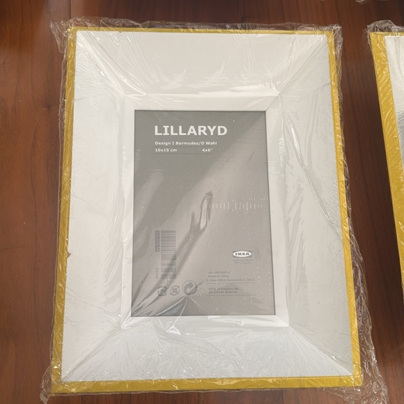 Set of 9 IKEA Lillaryd Yellow Picture frames for 4x6 pictures - Picture 3 of 4